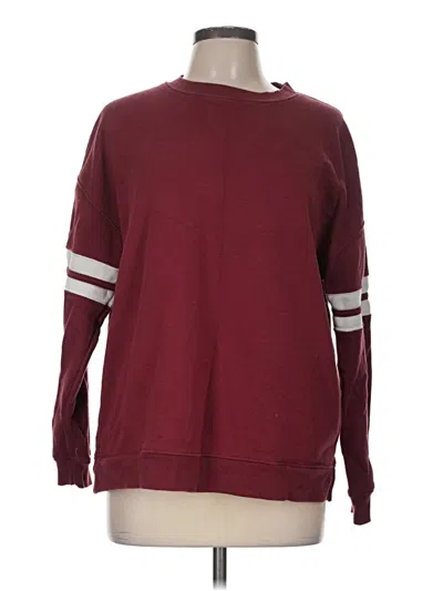 Pre-owned Danskin Pullover Sweater In Burgundy