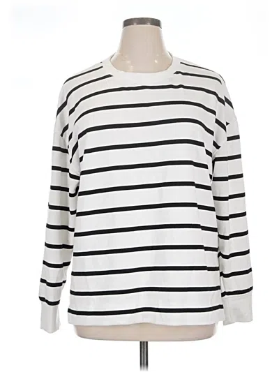 Pre-owned Danskin Pullover Sweater In White