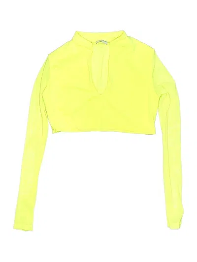 Pre-owned Danskin Rash Guard In Yellow