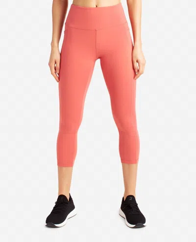 Danskin Reflective Capri Legging In Terra Cotta In Pink