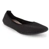 Danskin Saunter Womens Woven Man Made Ballet Flats In Black