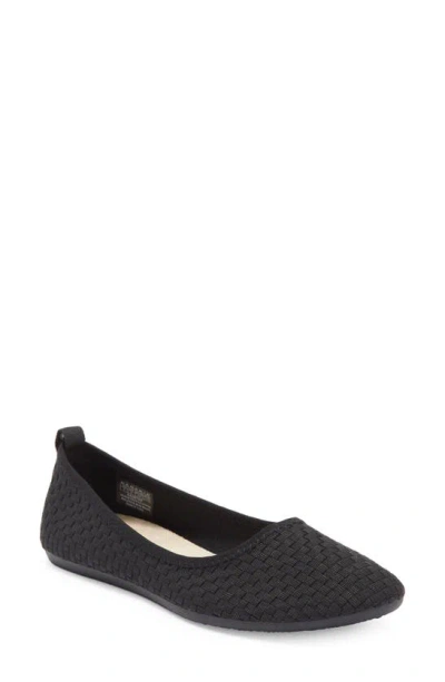 Danskin Saunter Woven Ballet Flat In Black