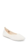 Danskin Saunter Woven Ballet Flat In Ivory