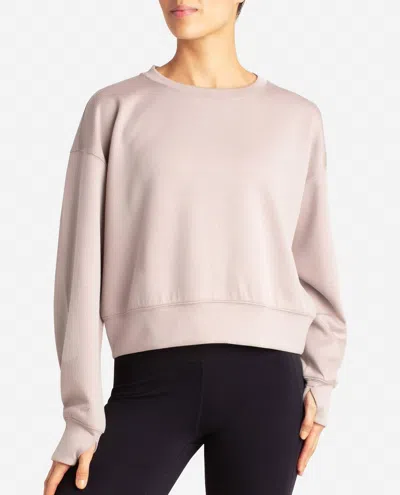Danskin Scuba Rib Luxury Sweatshirt In Atmosphere In Multi