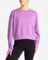 Danskin Scuba Rib Luxury Sweatshirt In Orchid In Pink