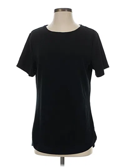 Pre-owned Danskin Short Sleeve Top Black Crew Neck Tops