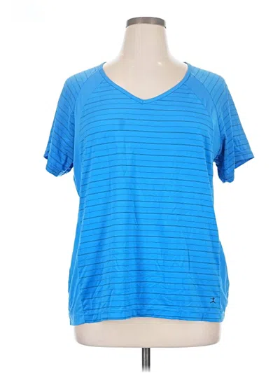 Pre-owned Danskin Short Sleeve T-shirt In Blue