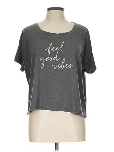 Pre-owned Danskin Short Sleeve T-shirt In Gray