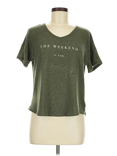 Pre-owned Danskin Short Sleeve T-shirt In Green