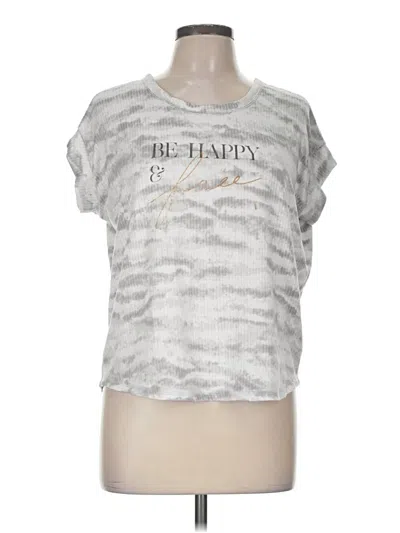 Pre-owned Danskin Short Sleeve T-shirt In Silver