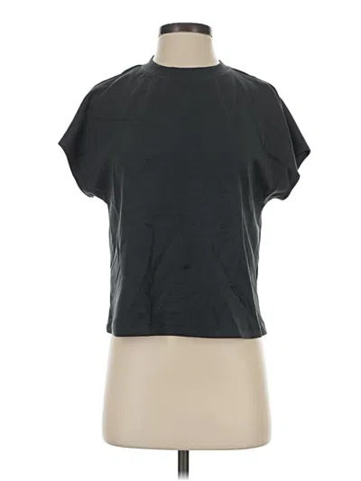 Pre-owned Danskin Short Sleeve Turtleneck In Black
