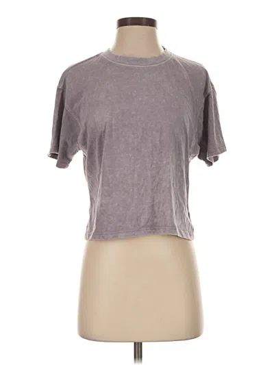 Pre-owned Danskin Short Sleeve Turtleneck In Gray