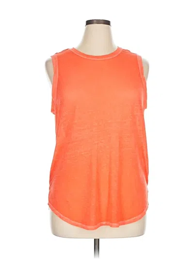 Pre-owned Danskin Sleeveless T-shirt In Orange
