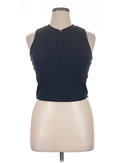 Pre-owned Danskin Sleeveless Top Black Halter Neckline Tops