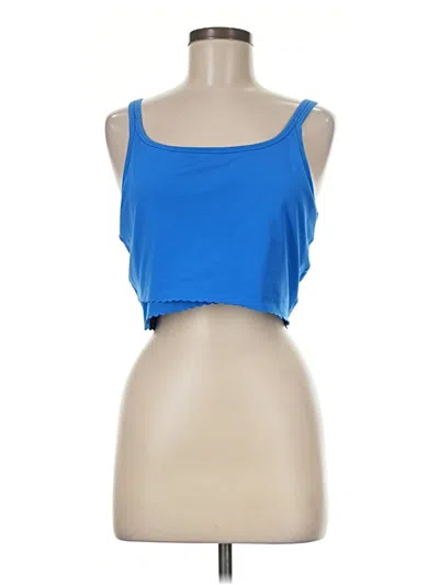 Pre-owned Danskin Sleeveless Top Blue Halter Neckline Tops