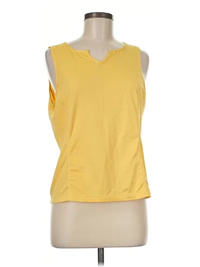 Pre-owned Danskin Sleeveless T-shirt In Yellow