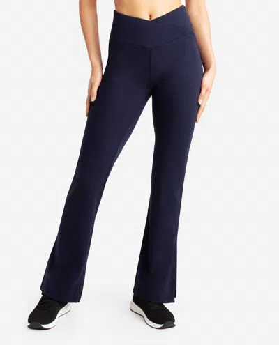 Danskin Slit Flare Pant In Neo Navy In Blue