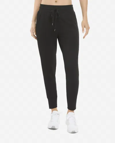 Danskin Sustainable Soft Touch Jogger In Black Salt In Neutral