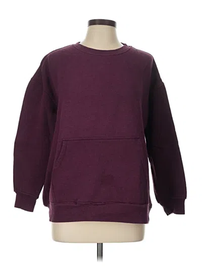 Pre-owned Danskin Sweatshirt In Burgundy