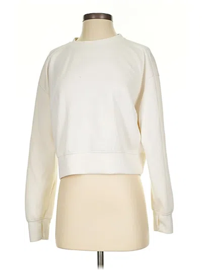 Pre-owned Danskin Sweatshirt In White