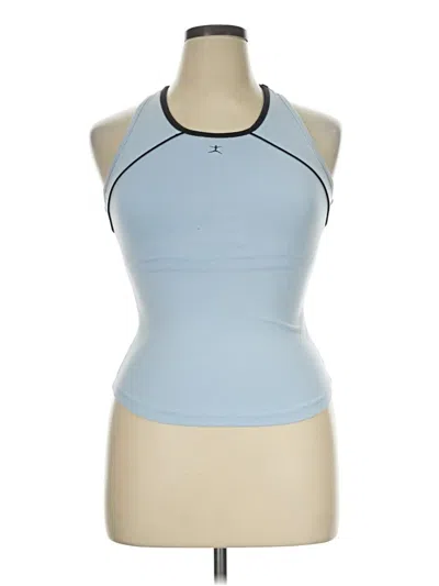 Pre-owned Danskin Tank Top Blue Halter Neckline Tops