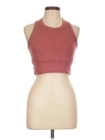 Pre-owned Danskin Tank Top Burgundy Halter Neckline Tops