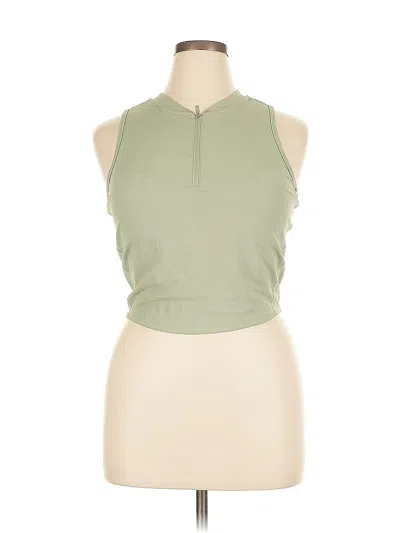 Pre-owned Danskin Tank Top Green Halter Neckline Tops