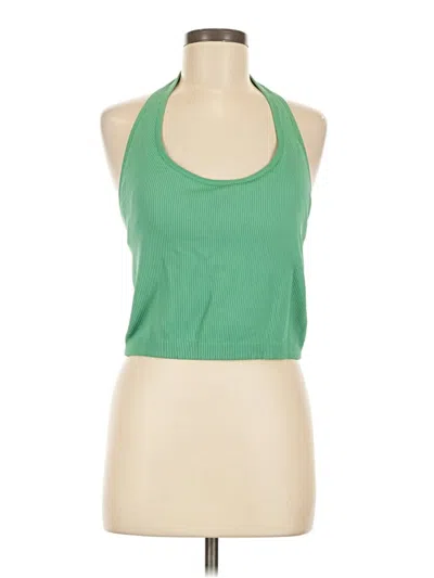 Pre-owned Danskin Tank Top Green Halter Neckline Tops