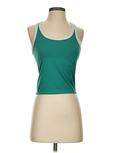 Pre-owned Danskin Tank Top Green Halter Neckline Tops