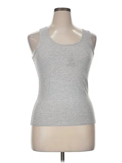Pre-owned Danskin Tank Top Silver Strapless Neckline Tops