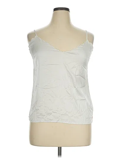 Pre-owned Danskin Tank Top Silver Strapless Neckline Tops