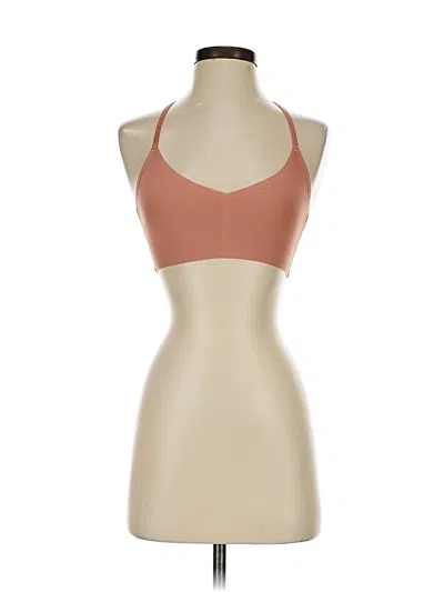 Pre-owned Danskin Tank Top Tan Halter Neckline Tops In Brown