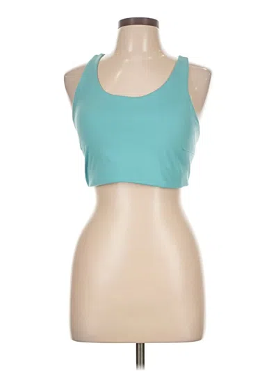 Pre-owned Danskin Tank Top Teal Halter Neckline Tops In Blue
