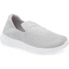 Danskin Textured Knit Slip-on Sneaker In Grey/white