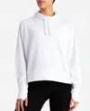 Danskin Textured Pullover Sweatshirt In Bright White In White