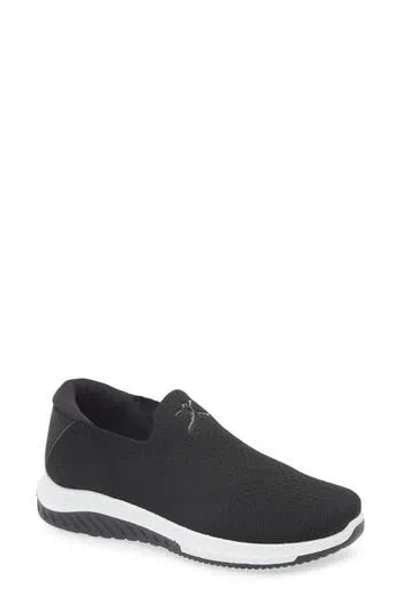 Danskin Textured Slip-on Sneaker In Black
