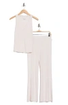 Danskin V-neck Henley Tank Pajamas In Brown