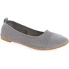 Danskin Vision Knit Ballet Flat In Grey