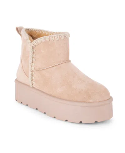 Danskin Women's Beignet Slip On Boots In Taupe