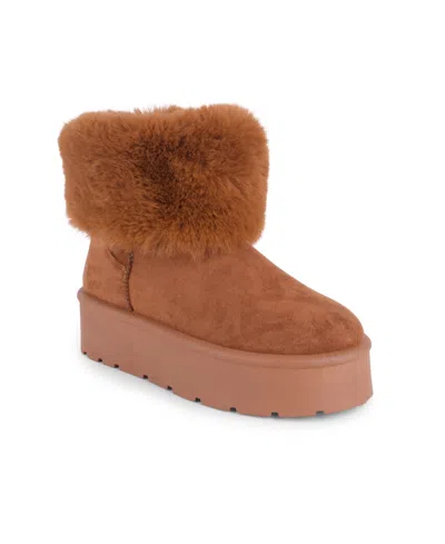 Danskin Women's Donut Slip On Boots In Dark Brown