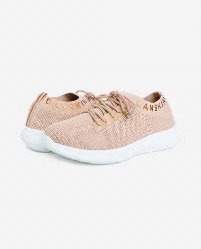 Danskin Women's Epic Lace Up Sneaker In Natural In White