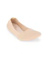 Danskin Women's Flex Slip On Ballet Flats In Camel