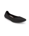 Danskin Saunter Womens Woven Man Made Ballet Flats In Black