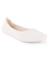 Danskin Saunter Woven Ballet Flat In Ivory