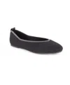 Danskin Women's Soulful Slip On Flats In Black,charcoal