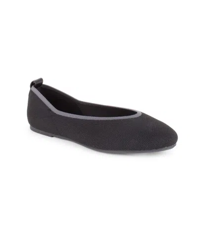 Danskin Women's Soulful Slip On Flats In Black,charcoal