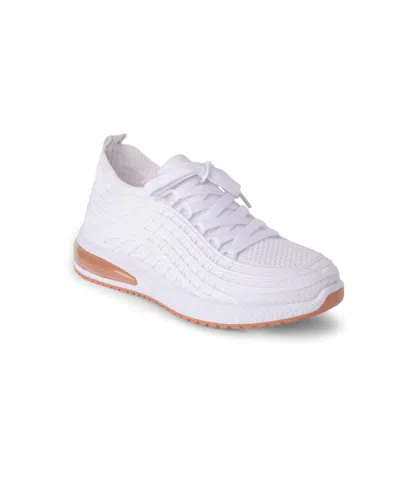 Danskin Women's Vortex Lace Up Sneaker In White