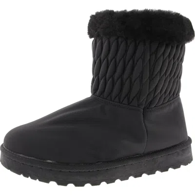 Danskin Womens Faux Fur Lined Manmade Shearling Boots In Black
