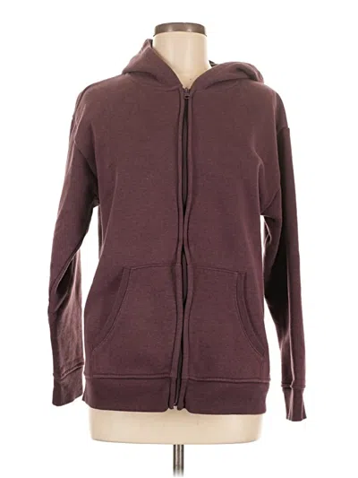 Pre-owned Danskin Zip Up Hoodie In Burgundy