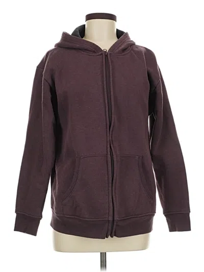 Pre-owned Danskin Zip Up Hoodie In Burgundy